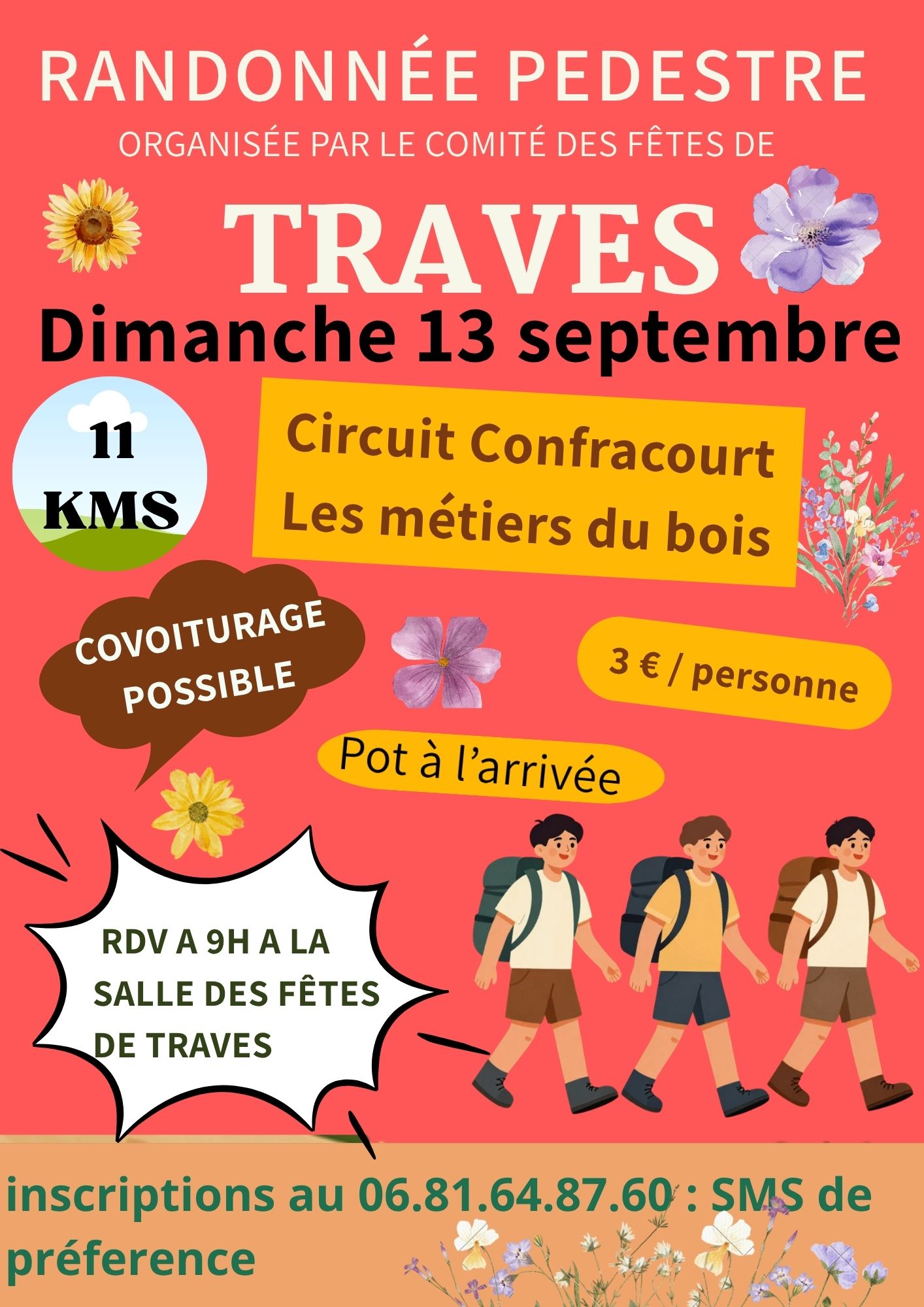 Randonnée Pédestre – 11 km, 13 sept. 2026 - Circuit Confracourt
